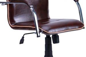 Офисное кресло руководителя Richman Самба Мадрас Dark Brown Хром М1 Tilt Коричневое
