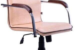 Офисное кресло руководителя Richman Самба Zeus Deluxe Coffee Milk Хром М3 MultiBlock Бежевое