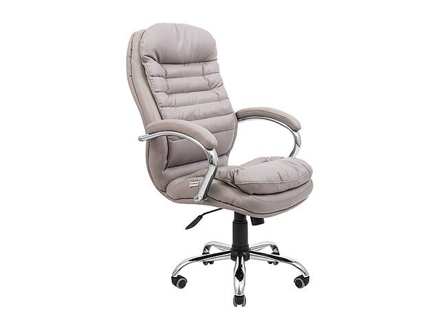 Офисное кресло руководителя Richman Valencia VIP Хром M1 Tilt Натуральная Кожа Lux Италия Серый