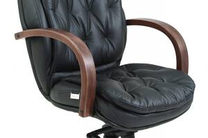 Офисное Кресло Руководителя Richman Венеция Флай 2230 Wood М2 AnyFix Черное