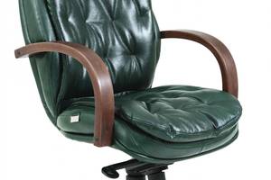 Офисное Кресло Руководителя Richman Венеция Мадрас Green India Wood М3 MultiBlock Зеленое