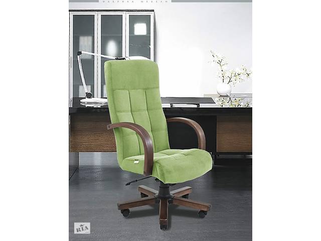 Офисное Кресло Руководителя Richman Вирджиния Rosto 35 Wood М3 MultiBlock Зеленое