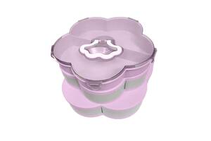 Органайзер для сладостей Flower Shap 12 слотов Pink Grey (11603-hbr)