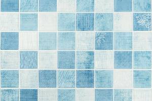 Панель стеновая 3D 700х700х4мм мозаика голубая (D) SW-00002009