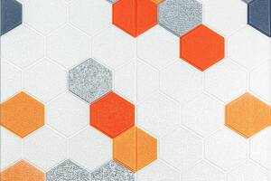 Панель стеновая 3D 700х700х4мм мозаика оранжевая (D) SW-00002013