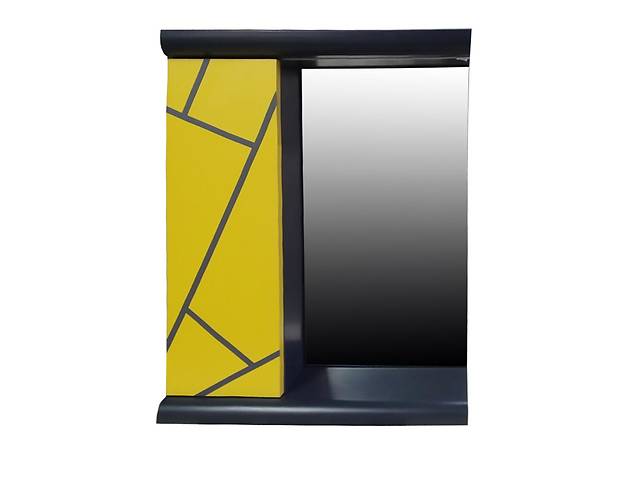 Пластиковое зеркало Chaos yellow grey 50 см