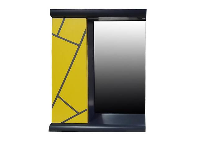 Пластиковое зеркало Chaos yellow grey 60 см