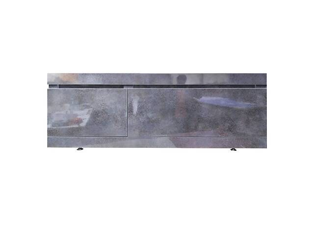 Пластиковый экран с откидными дверцами Mikola-M Креатив-Лями 5136 gloss 120 см Серый