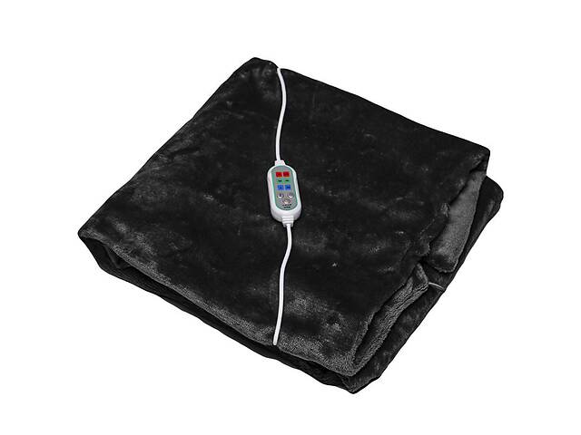 Плед шаль одеяло с подогревом от повербанка Lesko USB 100*65 Black