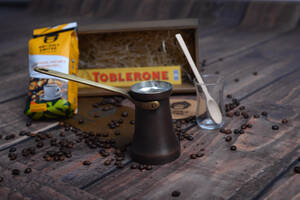 Подарочный набор кофе с туркой МАНЧЕСТЕР Gorillas Market 200мл (Патина)