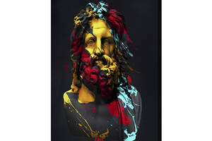 Подарочный постер KIL Art Арт Статуя Зевса брызги красок 70x50 см (3)