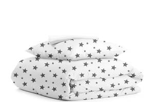 Подростковая постель с простыней на резинке BIG STAR Cosas серый 155х215 см