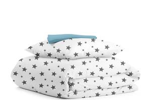 Подростковая постель с простыней на резинке BIG STAR CS7 Cosas серый 155х215 см