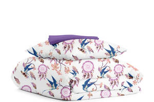 Подростковая постель с простыней на резинке DREAMCATCHER CS3 Cosas Фиолетовый 160х220 см