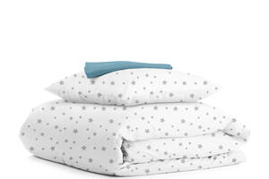 Подростковая постель с простыней на резинке GREY STARS CS4 Cosas Белый 155х215 см