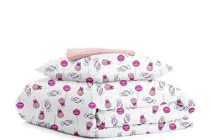 Подростковая постель с простыней на резинке LOLLIPOPS Cosas розовый 155х215 см