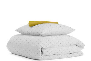 Подростковая постель с простыней на резинке MINI DOTS CS8 Cosas серый 160х220 см