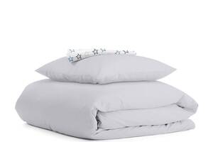 Подростковая постель с простыней на резинке SMOKY CLEAR Cosas серый 155х215 см