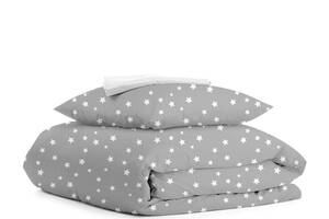 Подростковая постель с простыней на резинке STARS CS4 Cosas серый 155х215 см