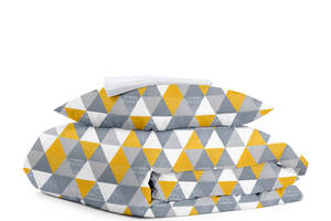 Подростковая постель с простыней на резинке TRIANGLES Cosas желтый 160х220 см