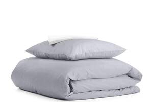Подростковая постель с простыней на резинке W SMOKY Cosas серый 155х215 см
