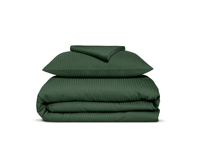 Подростковая постель сатин с простыней на резинке FOREST Cosas Зеленый 160х220 см