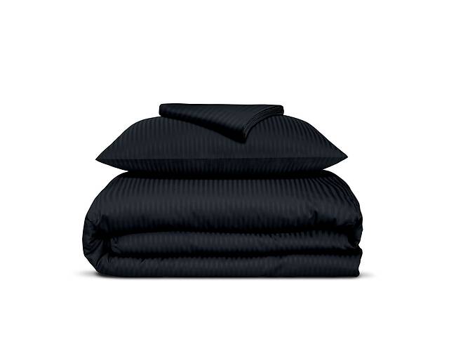 Подростковая постель сатин с простыней на резинке ONYX Cosas черный 160х220 см