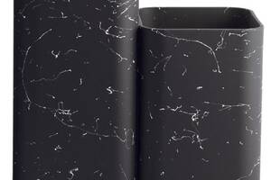 Подставка-колода Ofenbach Black Marble для кухонных ножей и ножниц 21.5х13х23см двойная