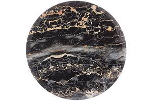 Подставка под горячее керамическая 'Golden Black Marble' Ø16см на пробковой основе