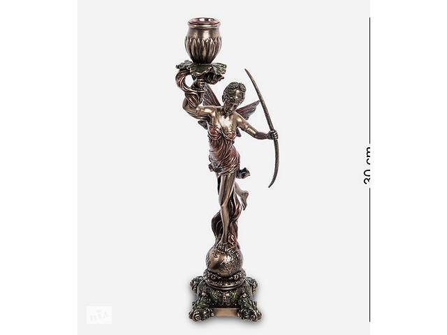 Подсвечник настольный Veronese Диана-богиня охоты 30 см 1906302 бронзовое напыление полистоуна Купи уже