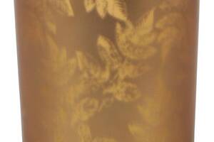 Подсвечник стеклянный 'Листья' 10х12.5см, коричневый