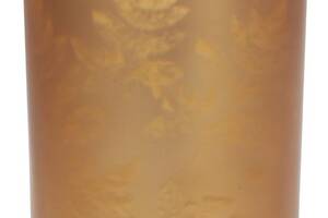 Подсвечник стеклянный 'Листья' 12х18см, коричневый