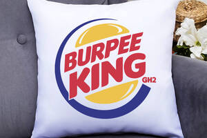 Подушка декоративная с принтом 'Burpee King' Push IT Белый Кавун П000644