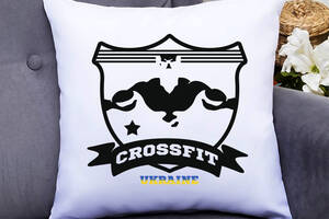 Подушка декоративная с принтом 'Crossfit Ukraine' Push IT Белый Кавун П000637