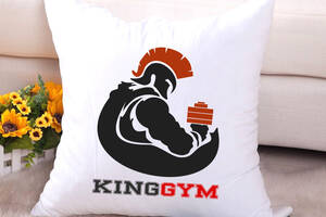 Подушка декоративная с принтом 'King gym' Push IT Белый Кавун П000610