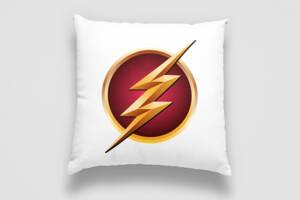 Подушка декоративная с принтом 'Логотип Флэша. Логотип Flash' Push IT Белый Кавун П000741