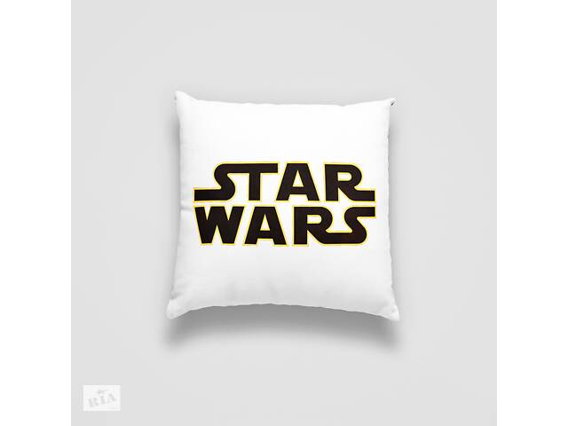 Подушка декоративная с принтом 'Логотип Star Wars. Логотип Звездные войны' Push IT Белый Кавун П000746
