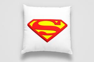 Подушка декоративная с принтом 'Логотип Superman. Логотип Супермена' Push IT Белый Кавун П000740