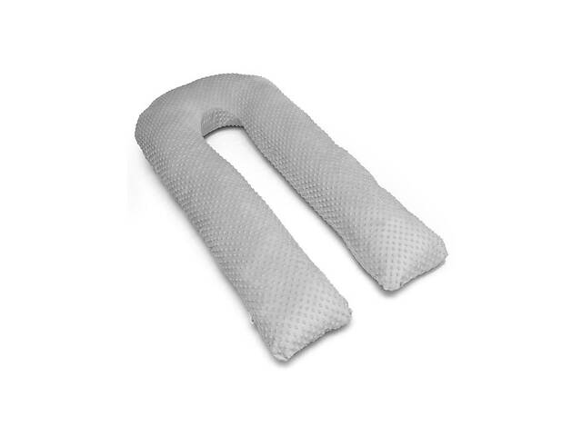 Подушка для беременных с наволочкой Coolki Минки Плюш Silver XL 120x75