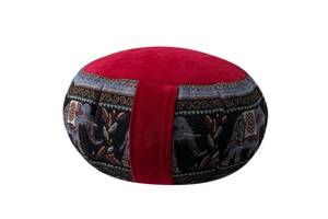Подушка для медитации Дзафу RAO 33*15 см слон/карминовый