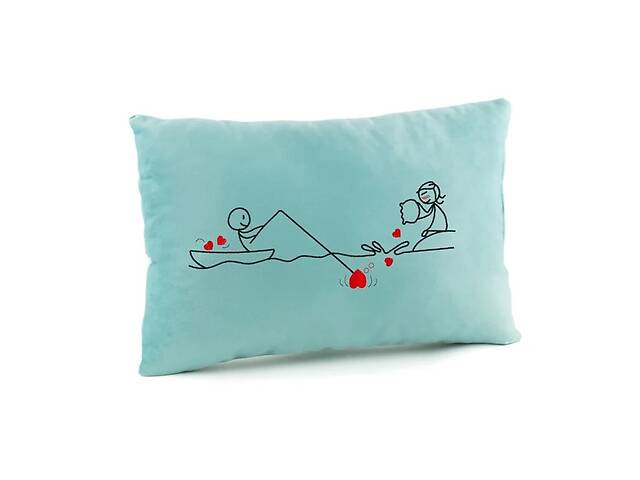 Подушка для влюбленных Kotico «Рыбалка» Голубой