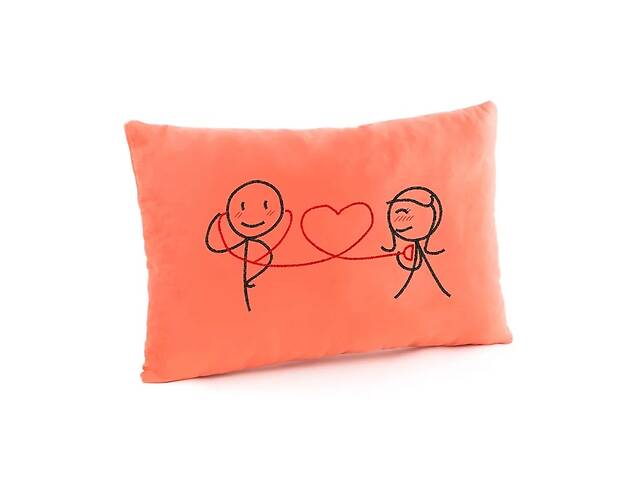 Подушка для влюбленных Kotico «Слушай сердце» Персик