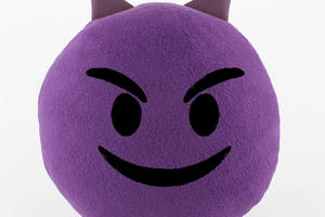 Подушка KotiCo Смайл Добрый чертёнок 35 см Фиолетовый (PS_006_purple_fk_1)