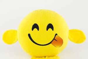 Подушка KotiCo Смайл Игривая улыбка 35 см Желтый (PS_010_yellow_fk_1)