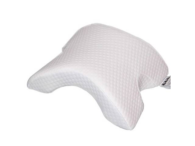 Подушка изогнутая ортопедическая Memory Pillow тоннель Белая