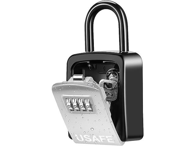 Подвесной металлический мини сейф для ключей с крючком и паролем uSafe KS-05s Серый