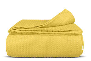 Покрывало 160х230 Summer Knitted Braid Cosas желтый