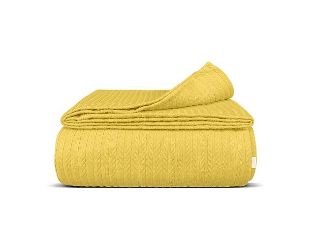 Покрывало 240х260 Summer Knitted Braid Cosas желтый