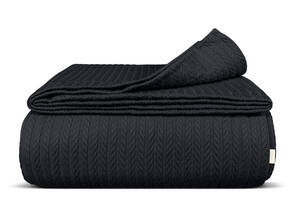 Покрывало 75x95 Panther Knitted Braid Cosas черный