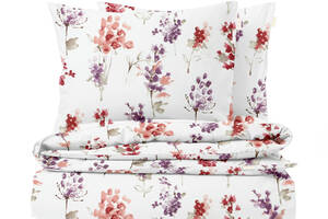 Полуторная постель без простыни WATERCOLOR FLOWERS CS1 Cosas Фиолетовый 160х220 см